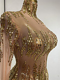 Tassel Evening Dress (Gold)
