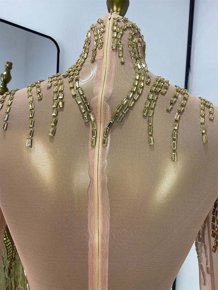 Tassel Evening Dress (Gold)