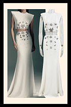 Design Beaded Two-pieces Evening Skirt Set