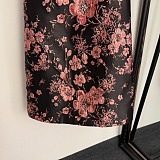 Strapless Jacquard Midi Dress