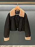 Genuine Leather Short Down Jacket