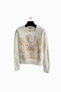 Embroidered Crew Neck Pullover