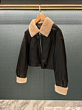 Genuine Leather Short Down Jacket