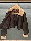 Genuine Leather Short Down Jacket