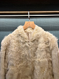 Wavy Curly Shearling Fur Coat in Old-Money Style