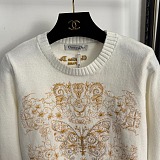 Embroidered Crew Neck Pullover