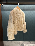 Wavy Curly Shearling Fur Coat in Old-Money Style