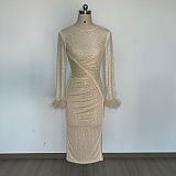 Beaded Slim-fit Dress