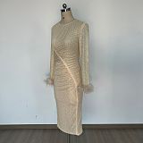 Beaded Slim-fit Dress