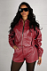 PU Leather Jacket(red)