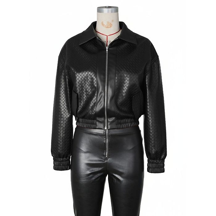 PU Leather Jacket(black)