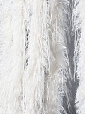 Washed Denim Faux Fur Fringe Pants