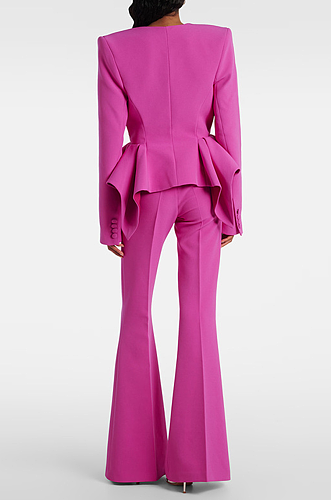Ruffled Hem Slim-Fit  Set
