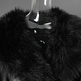 Faux Fur CollarPU Leather Jacket