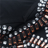 Black Embellished Bandage Bodycon Party Dress (Celebrity Style)