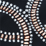 Black Embellished Bandage Bodycon Party Dress (Celebrity Style)