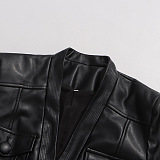 Belted Leather Jacket