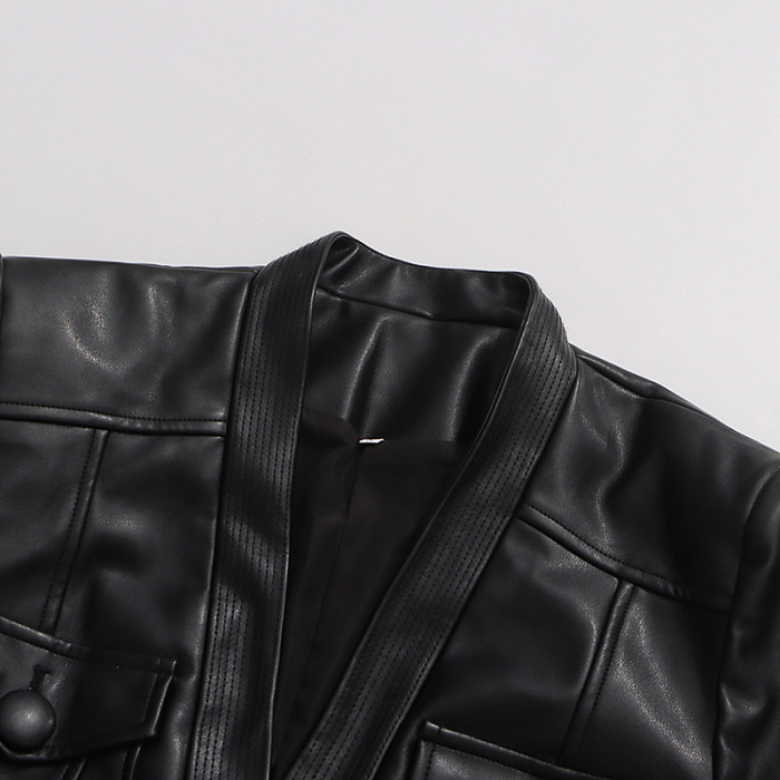Belted Leather Jacket