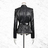 Belted Leather Jacket