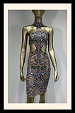 Halter Beaded Evening Dress