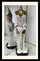 Patchwork Leaves Evening Dress