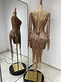 Sequins Fringe Evening Dress