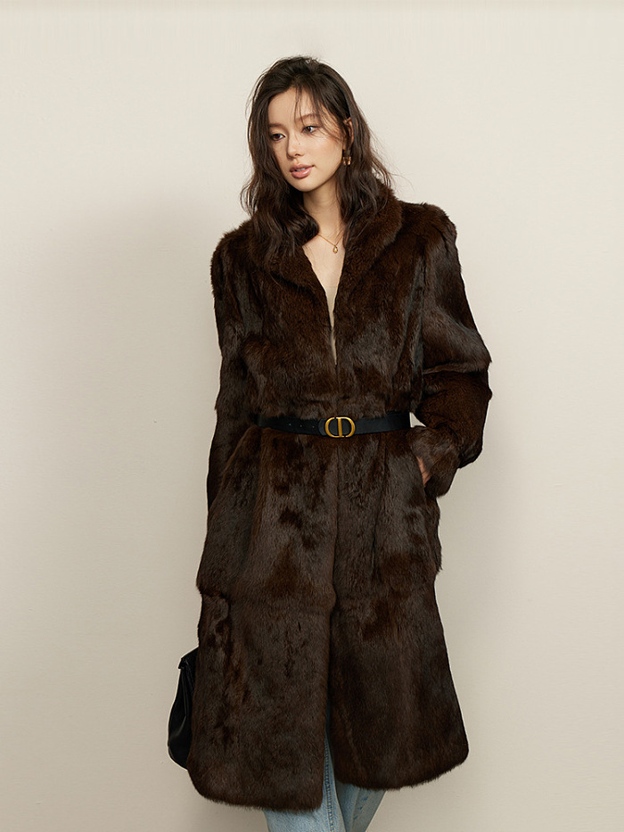 Fur Coat in Coffee