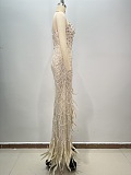 Evening Gown with Pearls, Sequins