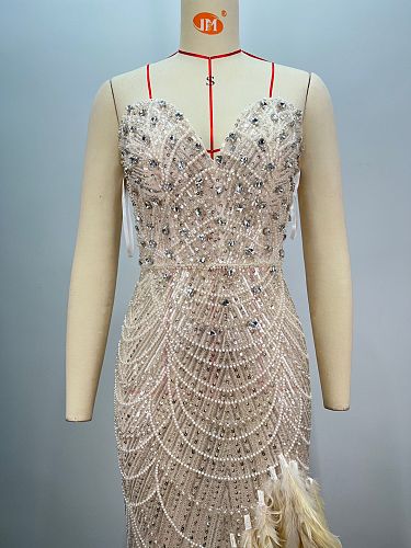 Evening Gown with Pearls, Sequins