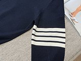 WOOL 4-BAR INTARSIA CARDIGAN