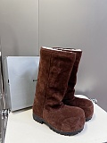 Women's Alaska Fur High Boot in Light Espresso