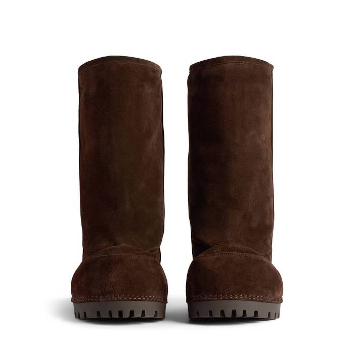 Women's Alaska Fur High Boot in Light Espresso