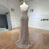 Pearl Strapless Gown