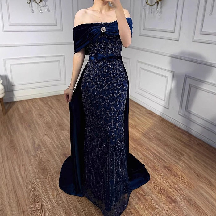 Velvet Floor-length Gown