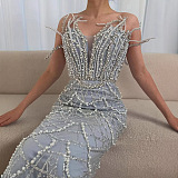 Pearl Strapless Gown