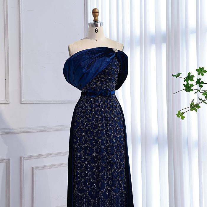 Velvet Floor-length Gown