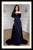 Velvet Floor-length Gown