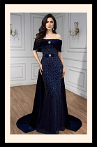 Velvet Floor-length Gown