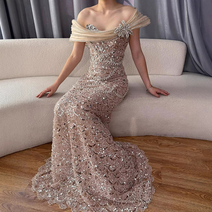 Beaded Gown Dress