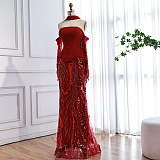 Patchwork Sequins Evening Dress