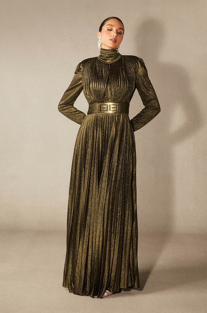 Pleated Maxi Dress