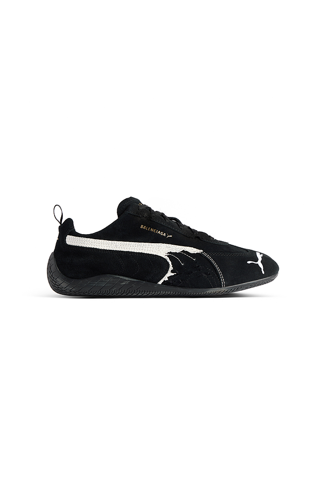 Speedcat Suede Balenciaga in Black/white