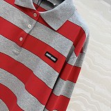 Striped Jersey Polo Shirt