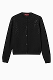 Crystal-embellished Cardigan in Fine Wool