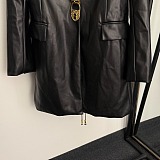 Lace Up Blazer Dress