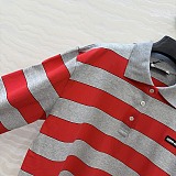 Striped Jersey Polo Shirt
