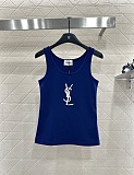 Printed Tanks in Navy Blue