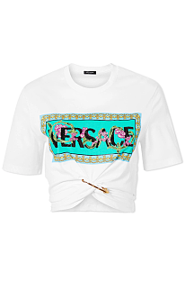 Cropped Safety Pin Logo Tee & Leggings