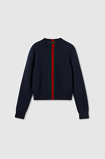 Fine Knit Wool Sweater with Web