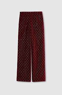 Embroidered Cotton Belvet Trousers